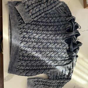 H&M Charcoal Cable Knit Sweater GLENN MARTENS
